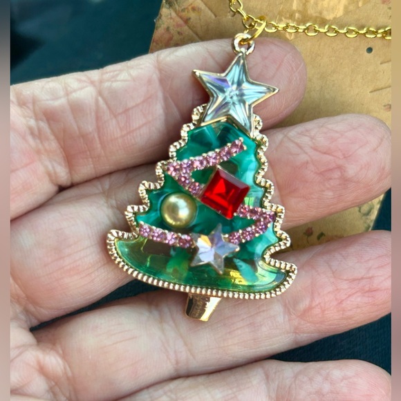 BETSEY JOHNSON Pendant CHRISTMAS TREE FELIX NAVIDAD UNWORN - Picture 1 of 5